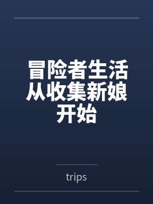 冒险者生活从收集新娘开始封面