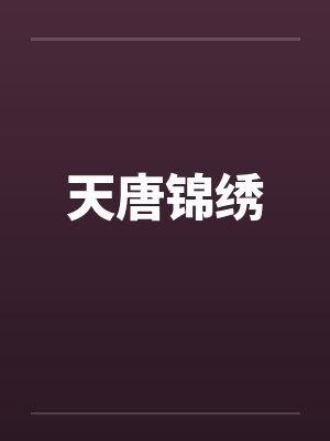 天唐锦绣封面