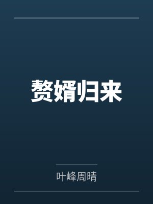 赘婿归来封面